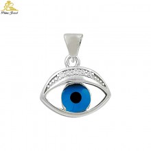 Gümüş Nazar Boncuğu Kolye Ucu